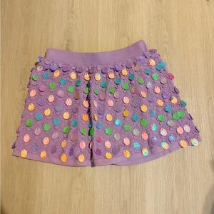 QUEEN OF SPARKLES Purple Sequin Skirt